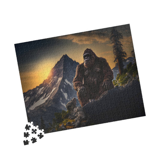 Bigfoot in the Mountains Puzzle, Jigsaw Puzzle, Family Friendly Puzzle, Sasquatch Puzzle, Cryptid Puzzle, Cryptid Lover, Puzzle Gifts