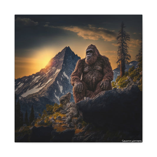 Bigfoot in the Mountains, Bigfoot Canvas Wall Art, Canvas Photo Print, Bigfoot Photo Print, Bigfoot Gift for Him